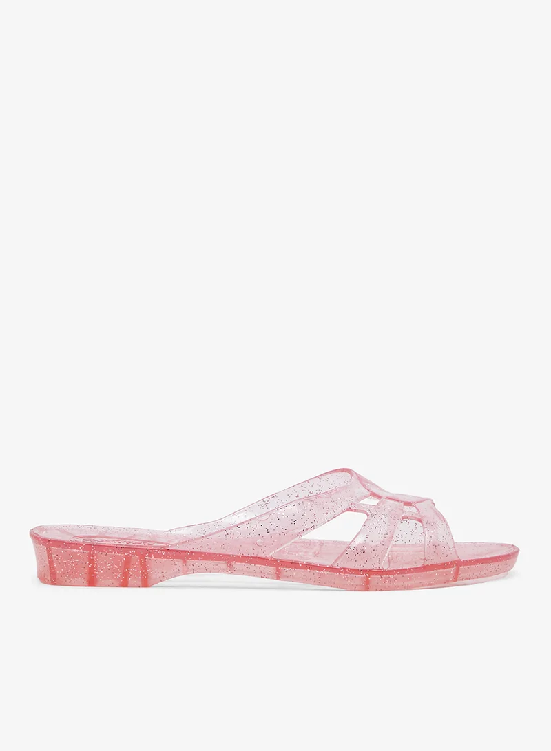 جينجر Jelly Strap Detail Flats